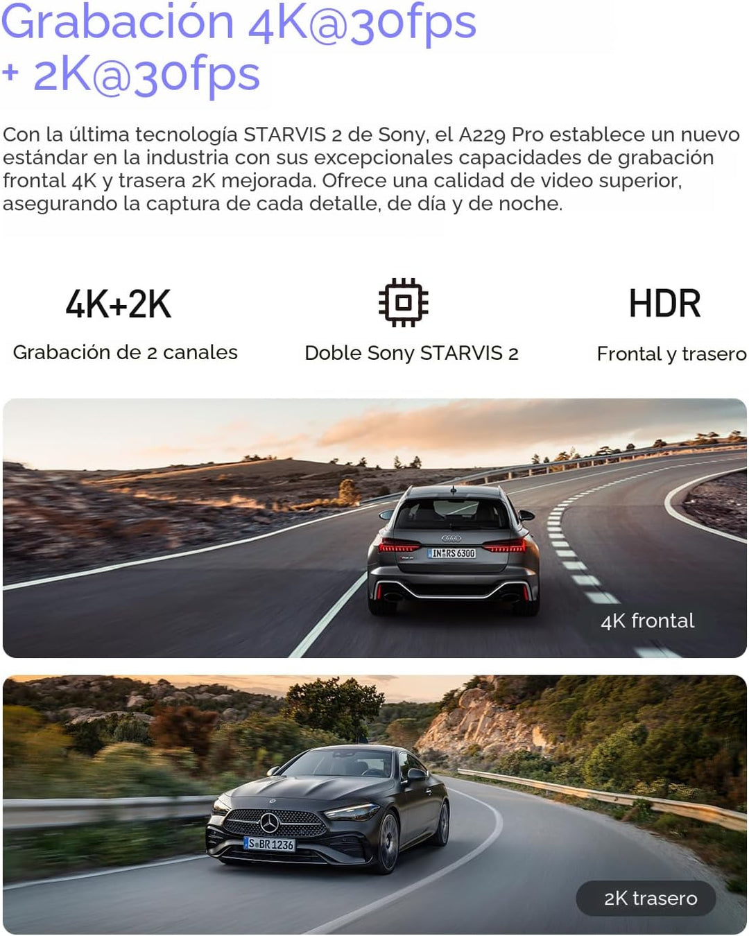 VIOFO A229 Pro 4K HDR Dash Cam Dual STARVIS 2 IMX678