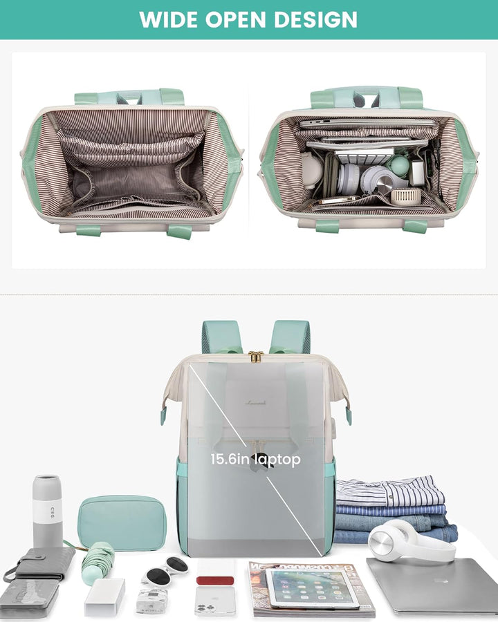 LOVEVOOK Mochila para Portátil para Mujeres, Mochila de Trabajo Con...
