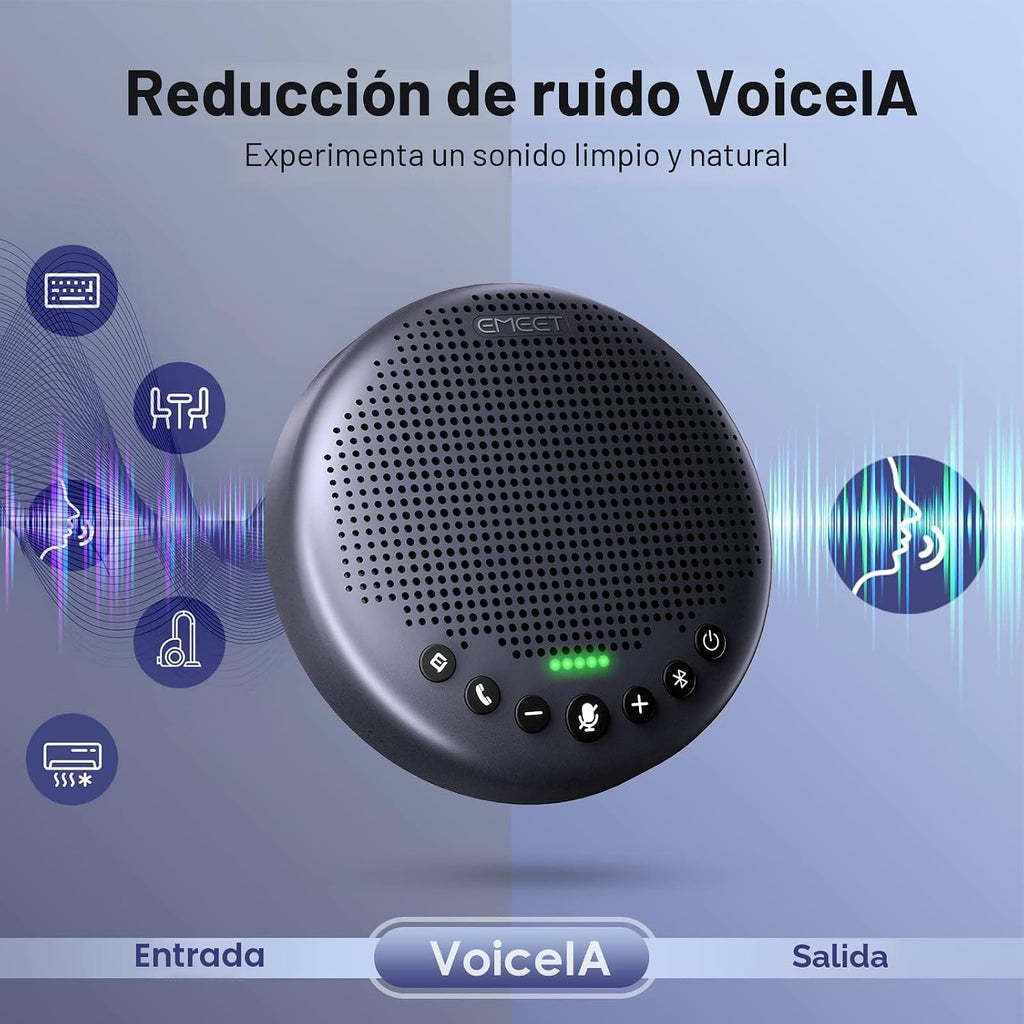 EMEET Luna Plus Kit Conference Speaker y Microphone con 8+1 Mics