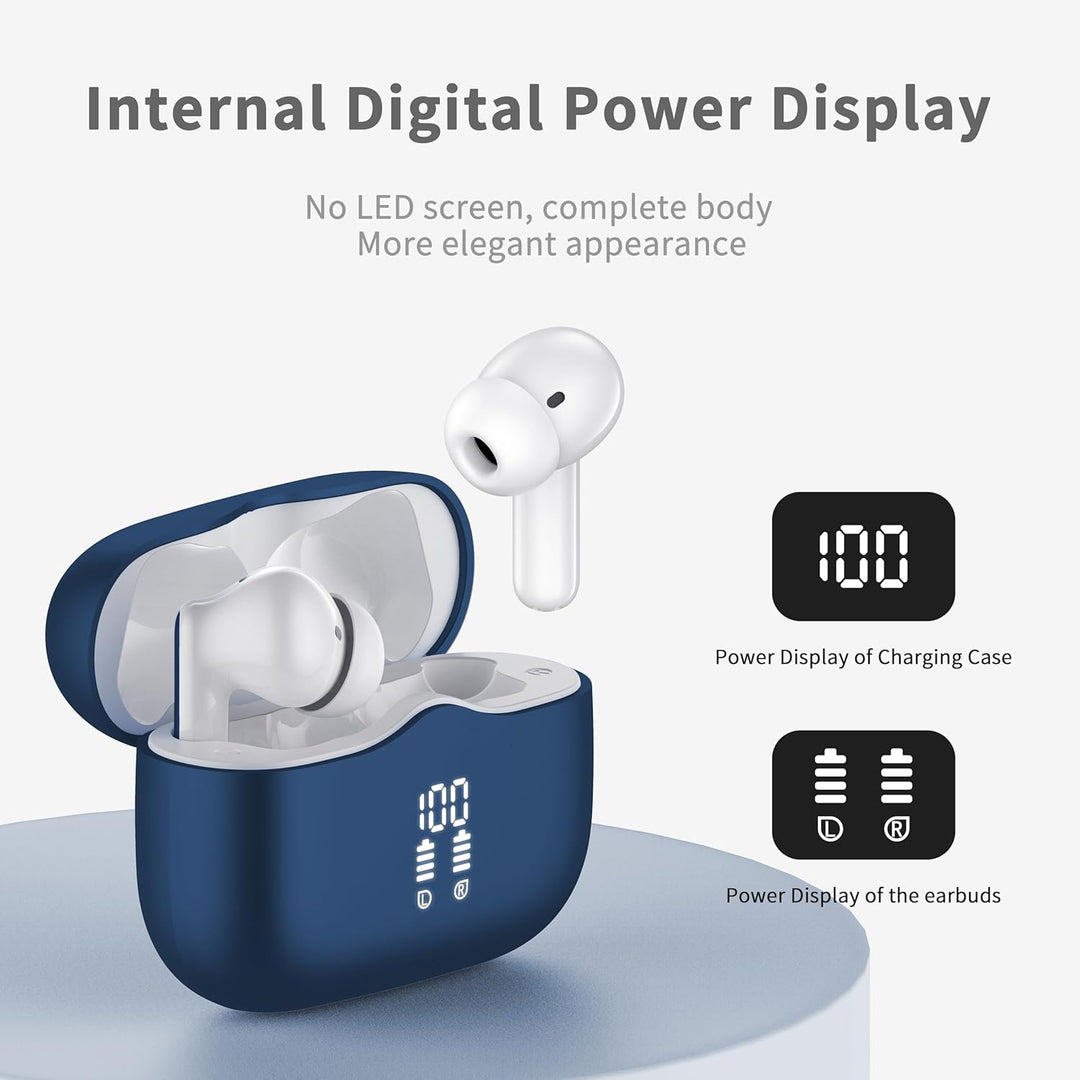 Auriculares inalámbricos, Bluetooth 5.4 con graves profundos estére...