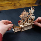 UGEARS - Rompecabezas 3D de dragón de madera para adultos, kit de modelo