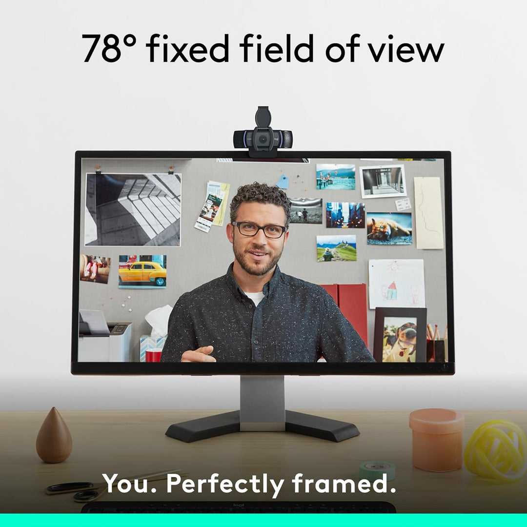 Cámara web Logitech C920e HD 1080p con micrófono deshabilitado, cer...