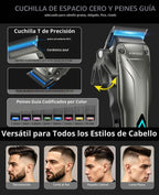KIKIDO Cortadora de pelo inalámbrica para hombre, kit de cortapelos