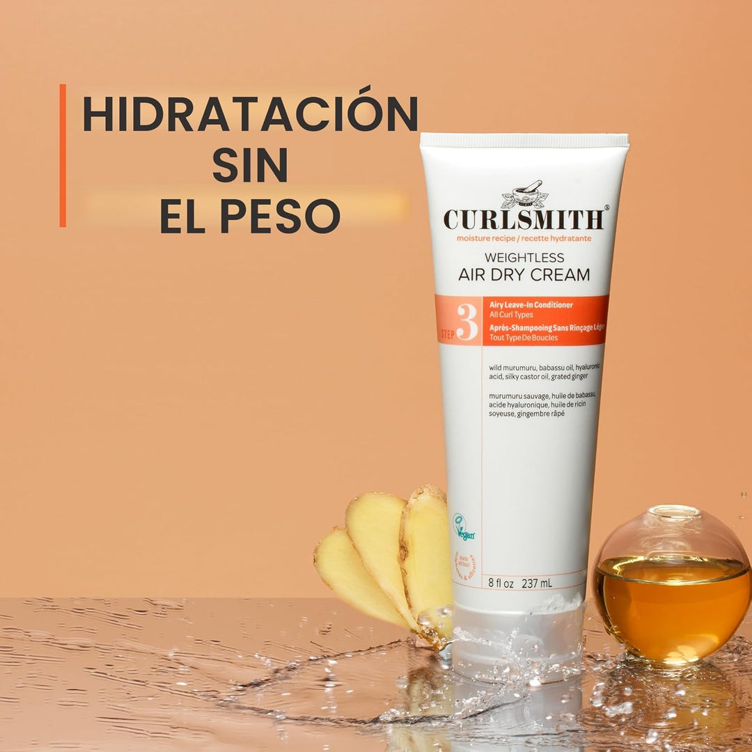 CURLSMITH Weightless Air Dry Cream for Hair, Hydrating and Detangli...
