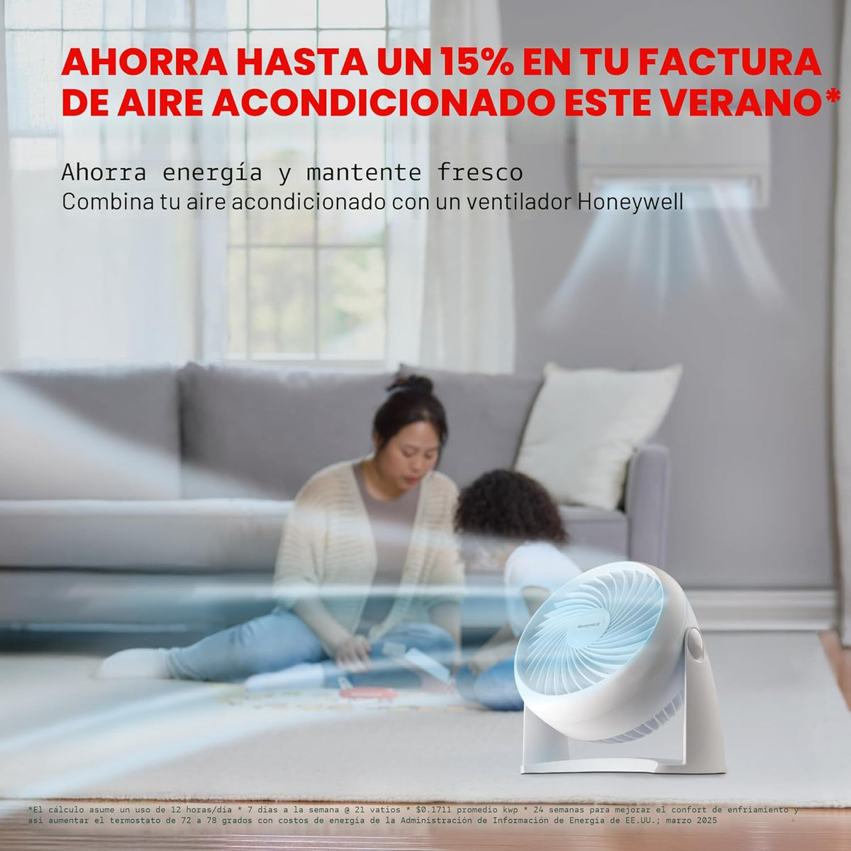 Honeywell HT-904 TurboForce - Ventilador de circulación de aire de...