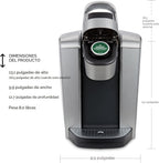 Keurig K-Elite - Cafetera de cápsulas K-Cup de una sola porción, con control de fuerza y temperatura, capacidad de café helado, tamaño de preparación de 8 a 12 onzas, programable, plata cepillada