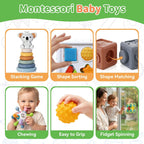 Dimoarch Juguetes 7 en 1 para bebés de 6 a 12 meses para niños y niñas