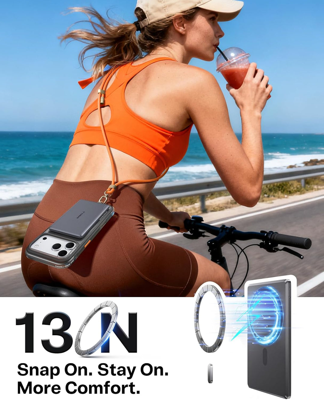 TORRAS MiniMag Power Bank, cargador portátil inalámbrico ultra delg...