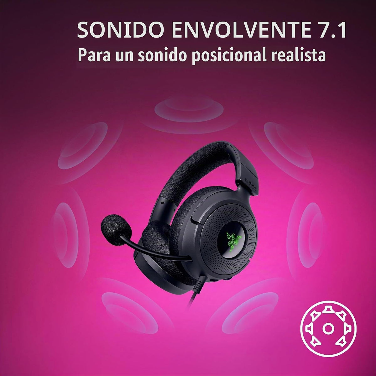 Razer Kraken V4 X Sensa HD Haptics Auriculares con cable para juegos