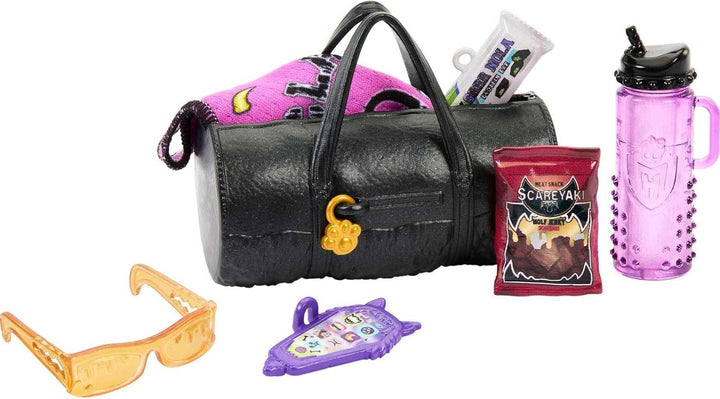 Muñeca de Monster High, muñeca Clawdeen Wolf con bulldog gárgola ma...