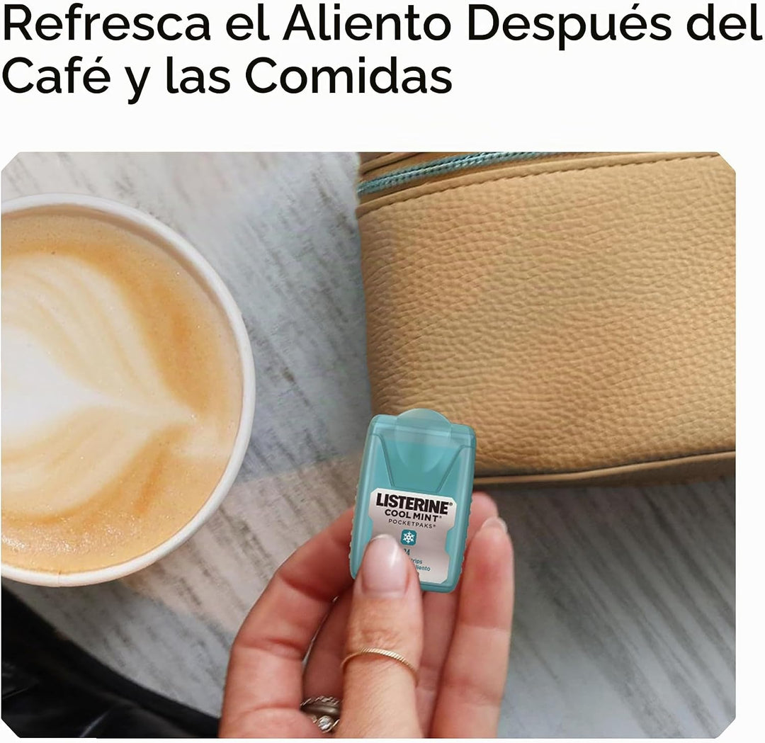 Listerine PocketPaks - Tiras de aliento, menta fresca, paquete de 2...