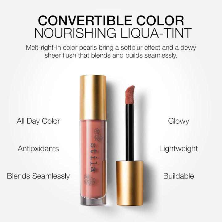 Stila Tinte líquido nutritivo convertible, rubor líquido hidratante...