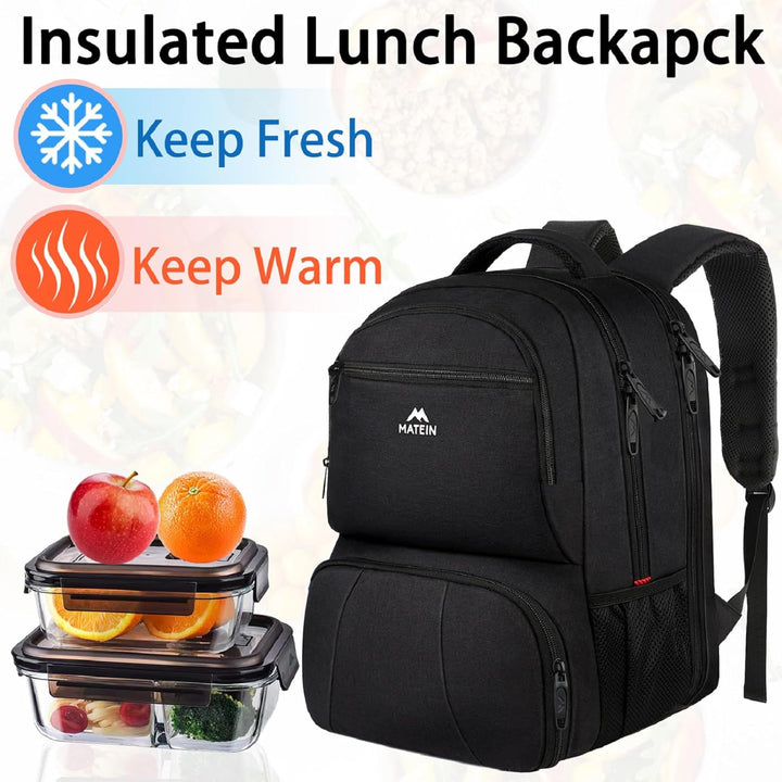 MATEIN Mochila de almuerzo para hombres, mochila térmica grande de...