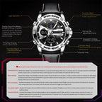 OLEVS Relojes para Hombre Moda Fecha Regalo Cronógrafo Reloj para Hombre Gran Negocio Digital Calendario Resistente al Agua Reloj de Muñeca para Hombre