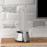 HumanCentric Soporte vertical para laptop en aluminio plateado, sop...