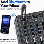Receptor de audio Bluetooth XLR para mezcladores, altavoces PA y