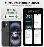 Dexnor - Funda para iPhone 16 con cubierta deslizante para cámara, 6.1