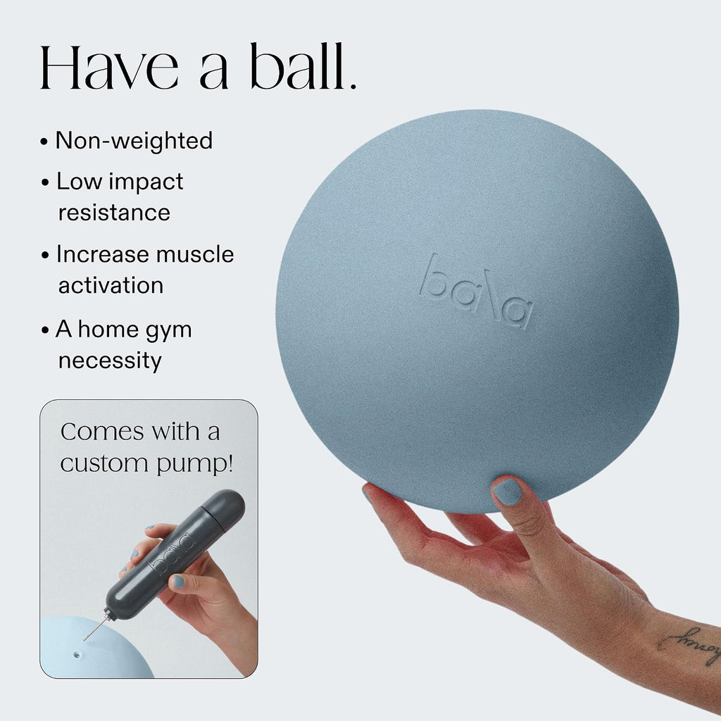 Bala Juego de 3 piezas de brazaletes de entrenamiento – Pulseras de 2 libras para muñeca y tobillo, pelota de ejercicio de pilates y bandas de resistencia