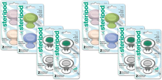 Steripod Protector de cepillo de dientes con clip, multicolor, 2 un...