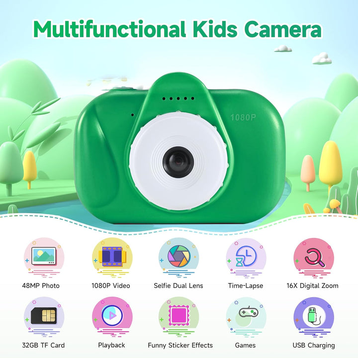 Cámara para niños, regalo de Navidad y cumpleaños, cámara de video...