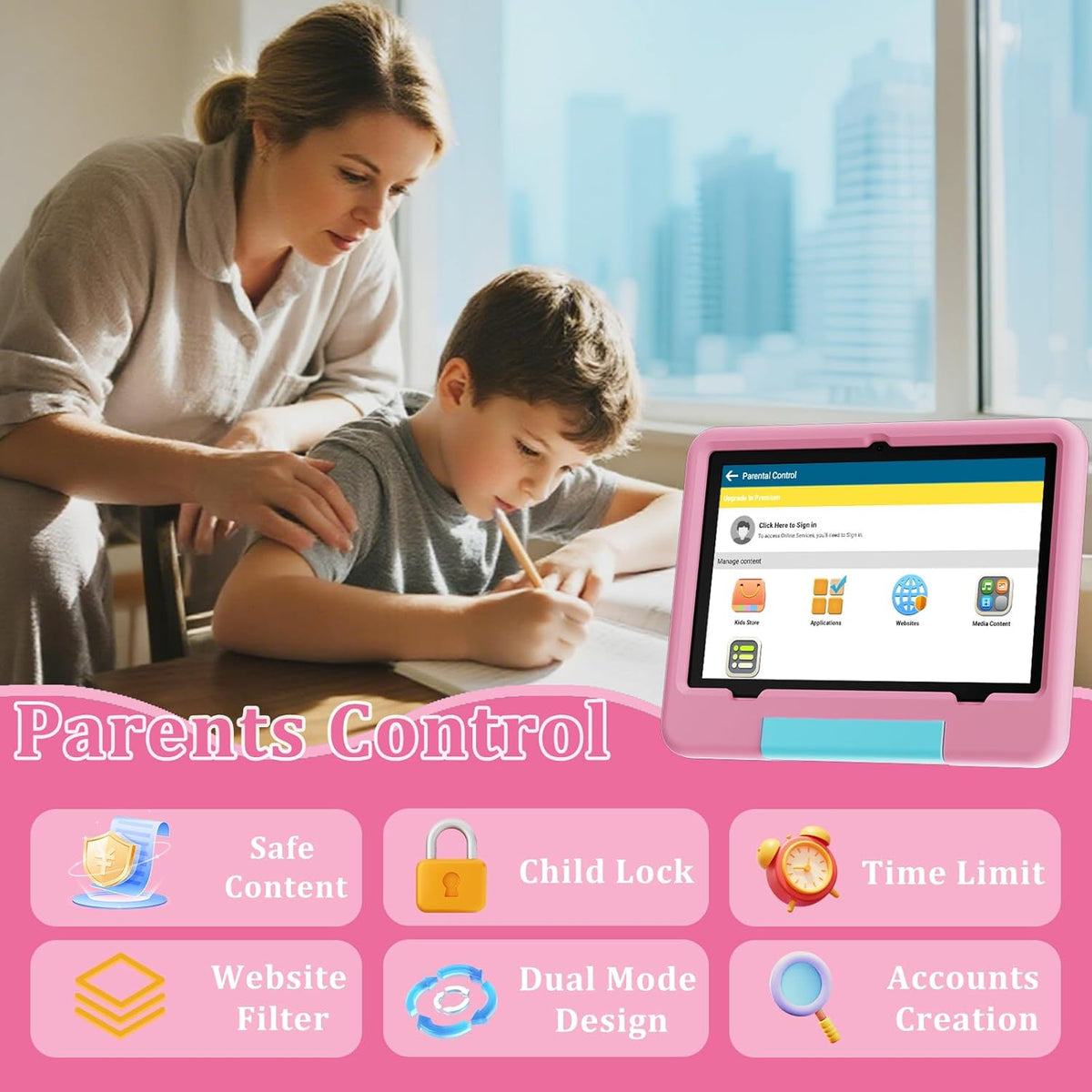 PEICHENG Tableta para niños con estuche protector EVA, Tableta para...