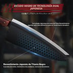 Juego de Cuchillos de Cocina DRGSKL con Bolsa - Set de 6 Piezas para Chef con Mango de Madera