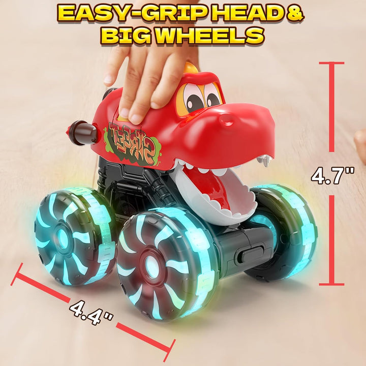 Intoypad Camión Monstruo de Dino Rojo Mordedor \u2013 Coche Presion...