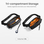 tomtoc Bolsa bandolera de 1.5L con bloqueo RFID para hombres y mujeres