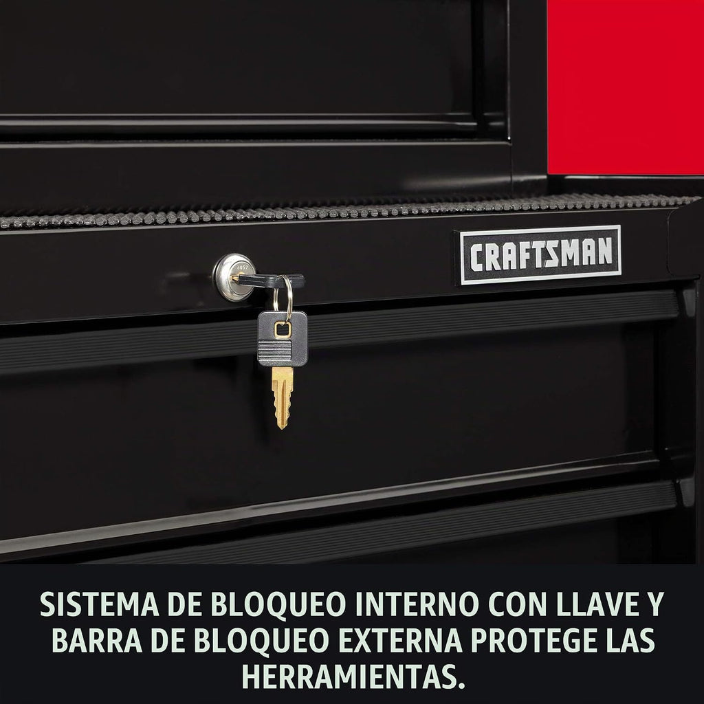 Craftsman - Cofre de herramientas con rollo de revestimiento para cajones, 26 pulgadas, 5 cajones, negro (CMST82763BK)
