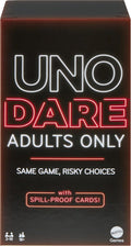 Mattel Games UNO Dare - Juego de cartas solo para adultos para noche de juegos, viajes, camping y fiesta