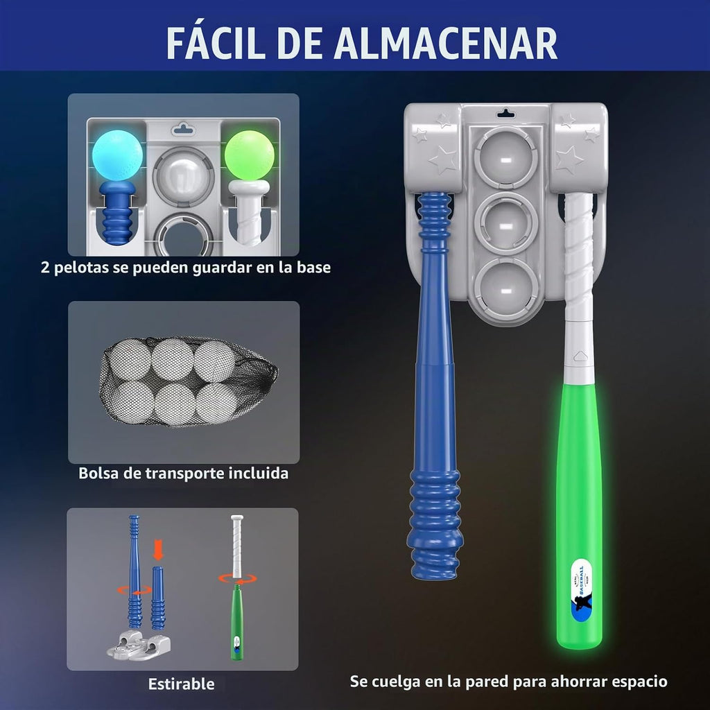QDRAGON LED 2 en 1 Conjuntos de Bolas para Niños con Máquina de Lanzamiento Automática