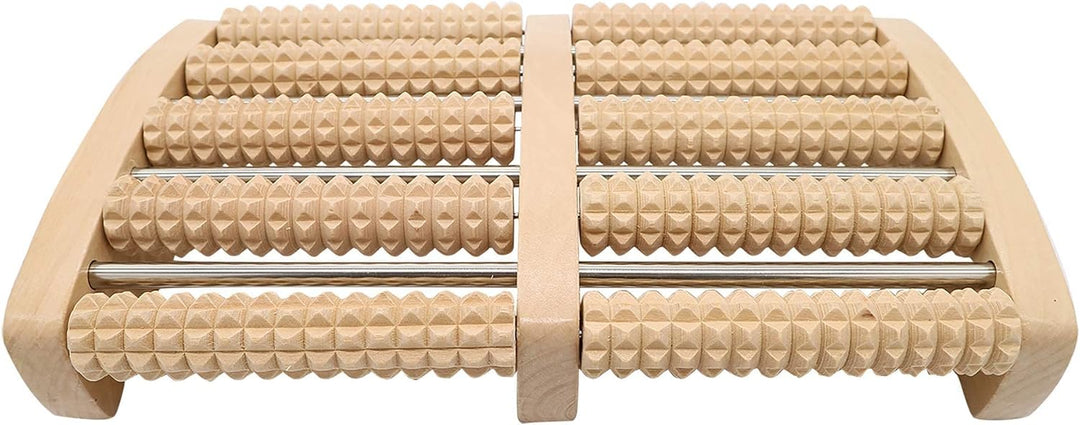 WELLWAY Masajeador de pies de madera para fascitis plantar, masajea...