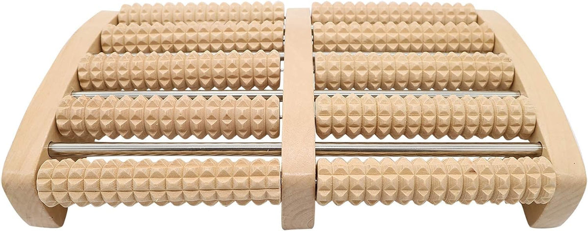 WELLWAY Masajeador de pies de madera para fascitis plantar
