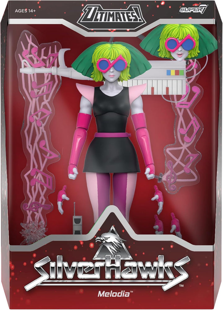 Super7 ¡ULTIMATES! SilverHawks Melodia (Toon) - Figura de acción Si...