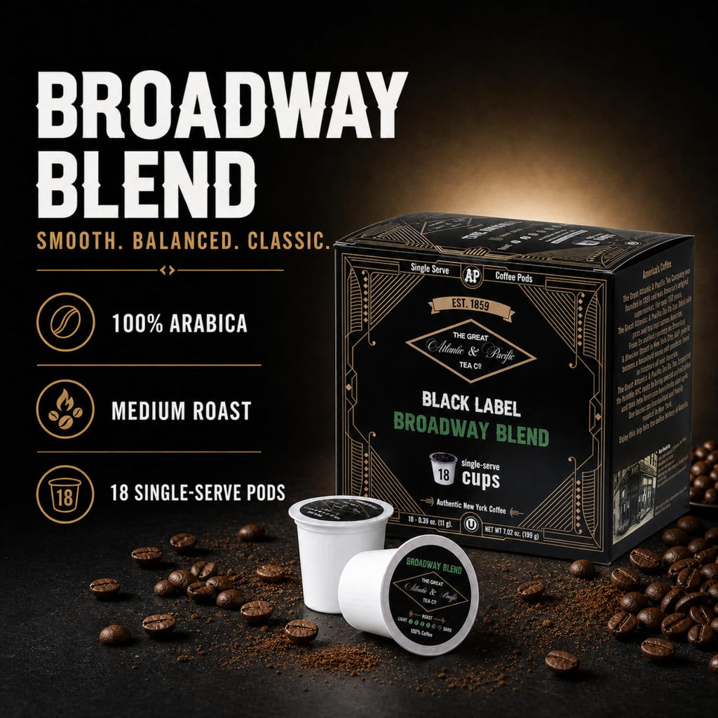 A&P Broadway Blend Cápsulas de café tostado medio, 100% arábica, 72