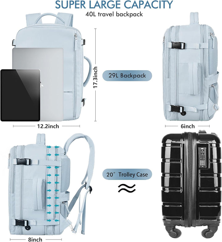 Mochila de viaje de cabina aprobada por aerolíneas Beraliy para hom...