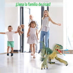 VERTOY Juguetes de dinosaurio a control remoto para niños: construye un gran dinosaurio velociraptor para caminar con luz y sonido, ideas de regalo de cumpleaños para niños y niñas de 3, 5, 5, 7, 8 a