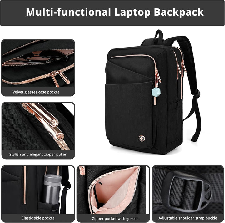 Swissdigital Mochila para computadora portátil de negocios de diseñ...