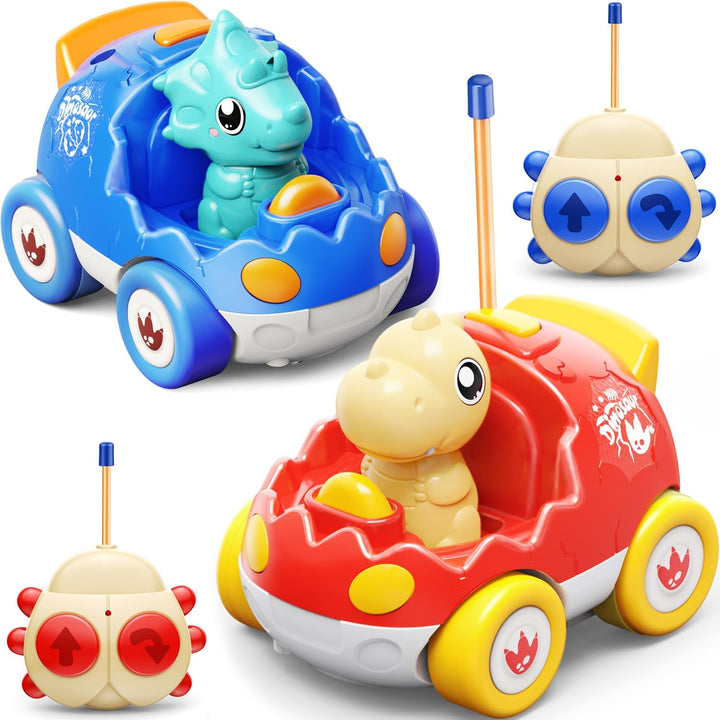 Kidz do Paquete de 2 Coches de Dinosaurio con Control Remoto Juguet...