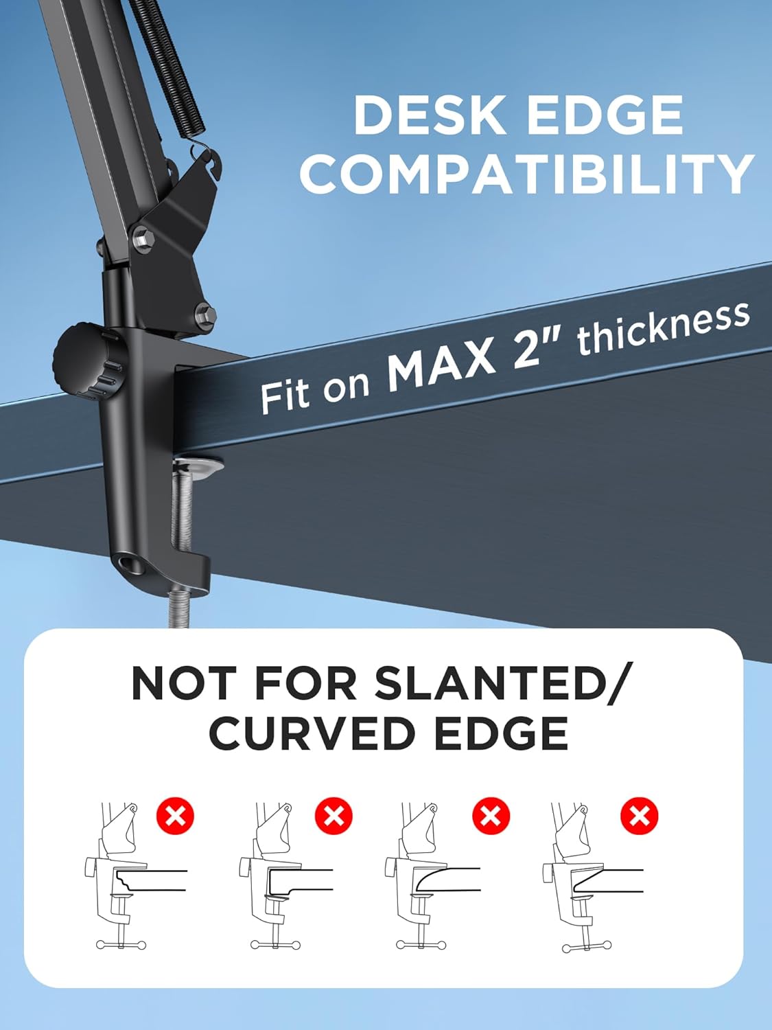 InnoGear, soporte de brazo tijera ajustable de estudio con suspensi...