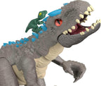 Fisher-Price Imaginext Jurassic World - Juego de figuras de dinosaurio Thrashing Indominus Rex para juegos de simulación, preescolar, niños a partir de 3 años
