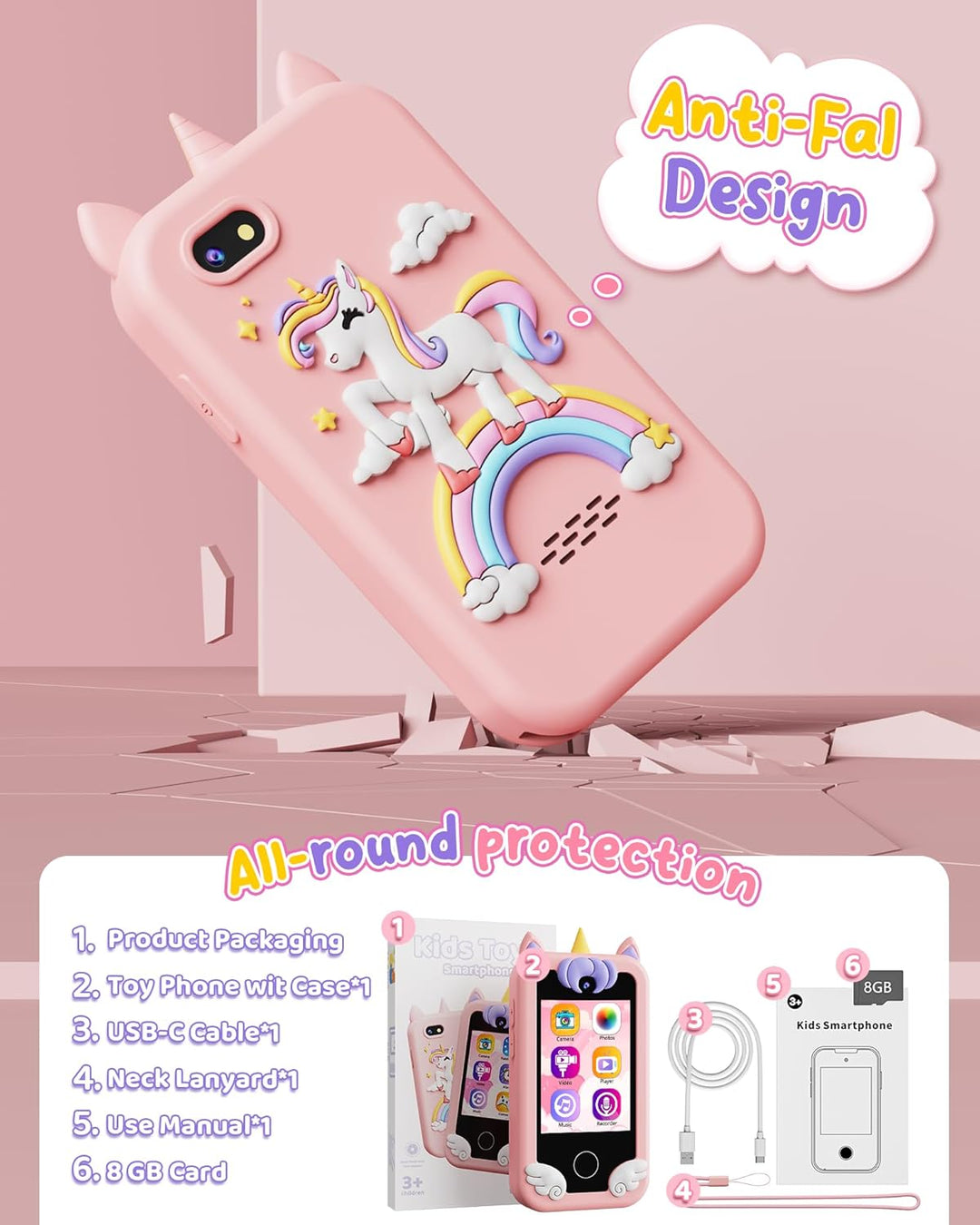 KOKODI Juguetes de Teléfono Inteligente para Niños, Regalos de Cump...