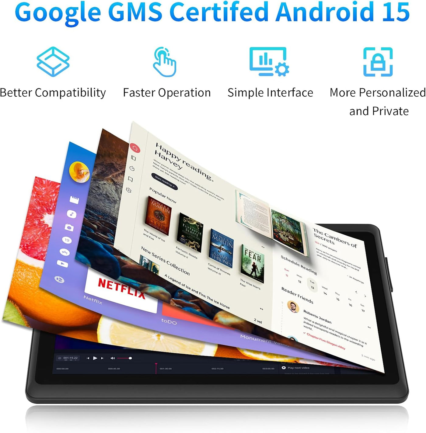 NEWISION Tablet de 7 pulgadas con funda, tabletas Android 15 de cin...