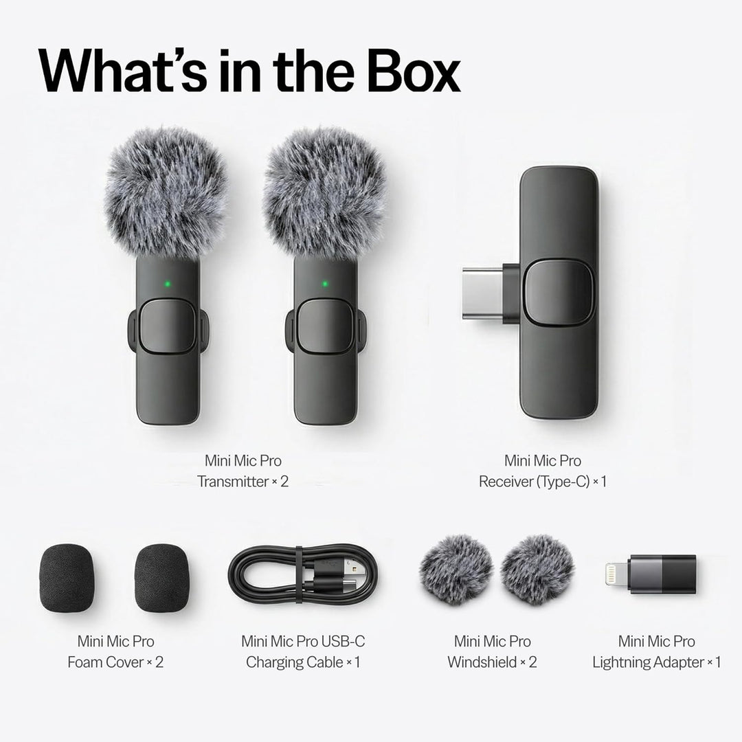 Mini Mic Pro (Último Modelo) - Micrófono Inalámbrico Profesional pa...
