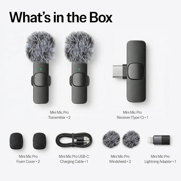 Mini Mic Pro (Último Modelo) - Micrófono Inalámbrico Profesional pa...