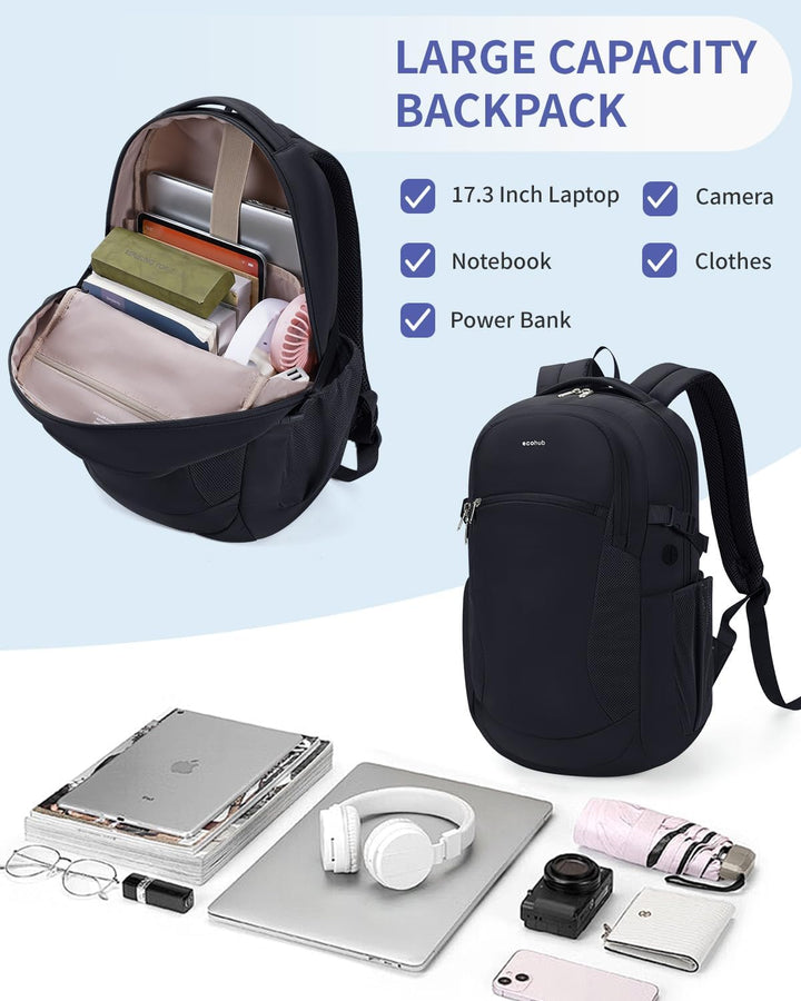 ECOHUB Mochilas para laptop de 17 pulgadas con compartimento para l...