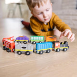 Melissa Doug Tren de madera vagones de tren
