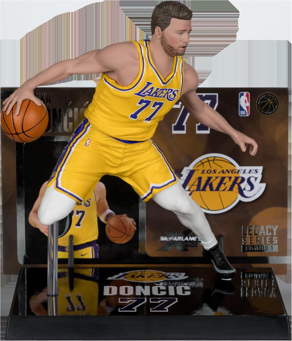McFarlane Toys -Luka Doncic (LA Lakers) NBA Figura posada de 7 pulgadas Selecciones deportivas de McFarlane