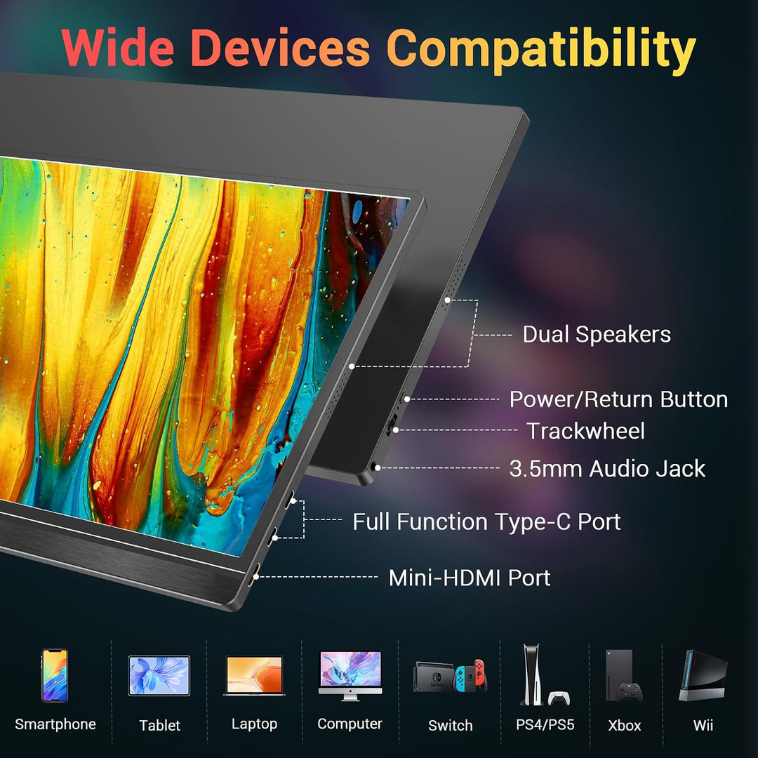 KYY Monitor portátil de 15.6 pulgadas FHD 1080P USB C HDMI Monitor...