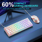 BlueFinger Combo de teclado y mouse mecánicos para juegos 60% \u201...